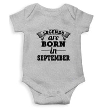 Load image into Gallery viewer, Legends are born in September Rompers for Baby Boy- FunkyTradition FunkyTradition
