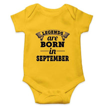 Load image into Gallery viewer, Legends are born in September Rompers for Baby Boy- FunkyTradition FunkyTradition
