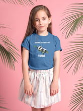 Load image into Gallery viewer, Sleeping Panda Half Sleeves T-Shirt For Girls -KidsFashionVilla
