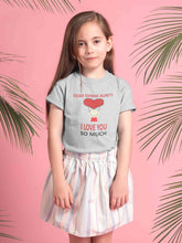 Load image into Gallery viewer, Custom Name I love My Aunty So Much Half Sleeves T-Shirt For Girls -KidsFashionVilla
