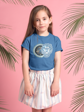 Load image into Gallery viewer, Leo Zodiac Sign Half Sleeves T-Shirt For Girls -KidsFashionVilla
