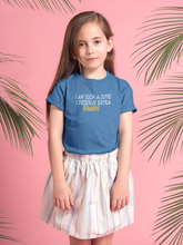 Load image into Gallery viewer, I Am Such A Cutie I Deserve Extra Eid Half Sleeves T-Shirt For Girls -KidsFashionVilla
