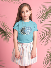 Load image into Gallery viewer, Leo Zodiac Sign Half Sleeves T-Shirt For Girls -KidsFashionVilla
