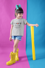 Load image into Gallery viewer, I Love Dada Dadi Half Sleeves T-Shirt For Girls -KidsFashionVilla
