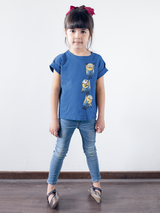 Cartoon Half Sleeves T-Shirt For Girls -KidsFashionVilla
