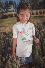 Load image into Gallery viewer, Spaceships Half Sleeves T-Shirt For Girls -KidsFashionVilla
