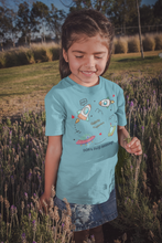 Load image into Gallery viewer, Spaceships Half Sleeves T-Shirt For Girls -KidsFashionVilla
