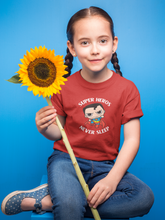 Load image into Gallery viewer, Super Heros Never Sleeps Half Sleeves T-Shirt For Girls -KidsFashionVilla
