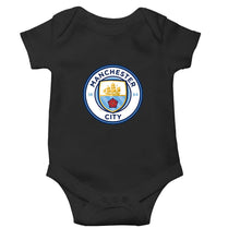 Load image into Gallery viewer, Manchester City Black Rompers for Baby Boy - KidsFashionVilla
