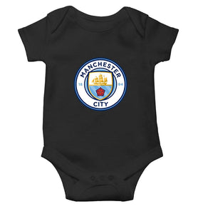 Manchester City Black Rompers for Baby Boy - KidsFashionVilla