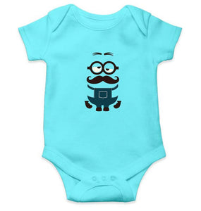 Minion Mustache Abstract Rompers for Baby Boy- FunkyTradition FunkyTradition