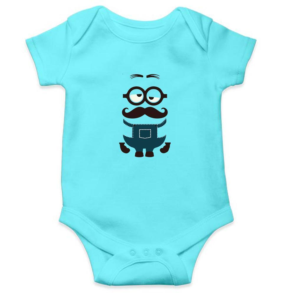 Minion Mustache Abstract Rompers for Baby Boy- FunkyTradition FunkyTradition