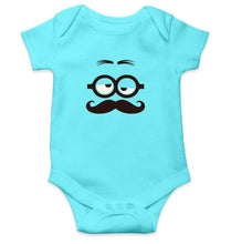 Load image into Gallery viewer, Minion Mustache Face Abstract Rompers for Baby Boy- FunkyTradition FunkyTradition
