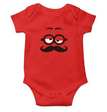 Load image into Gallery viewer, Minion Mustache Face Abstract Rompers for Baby Boy- FunkyTradition FunkyTradition
