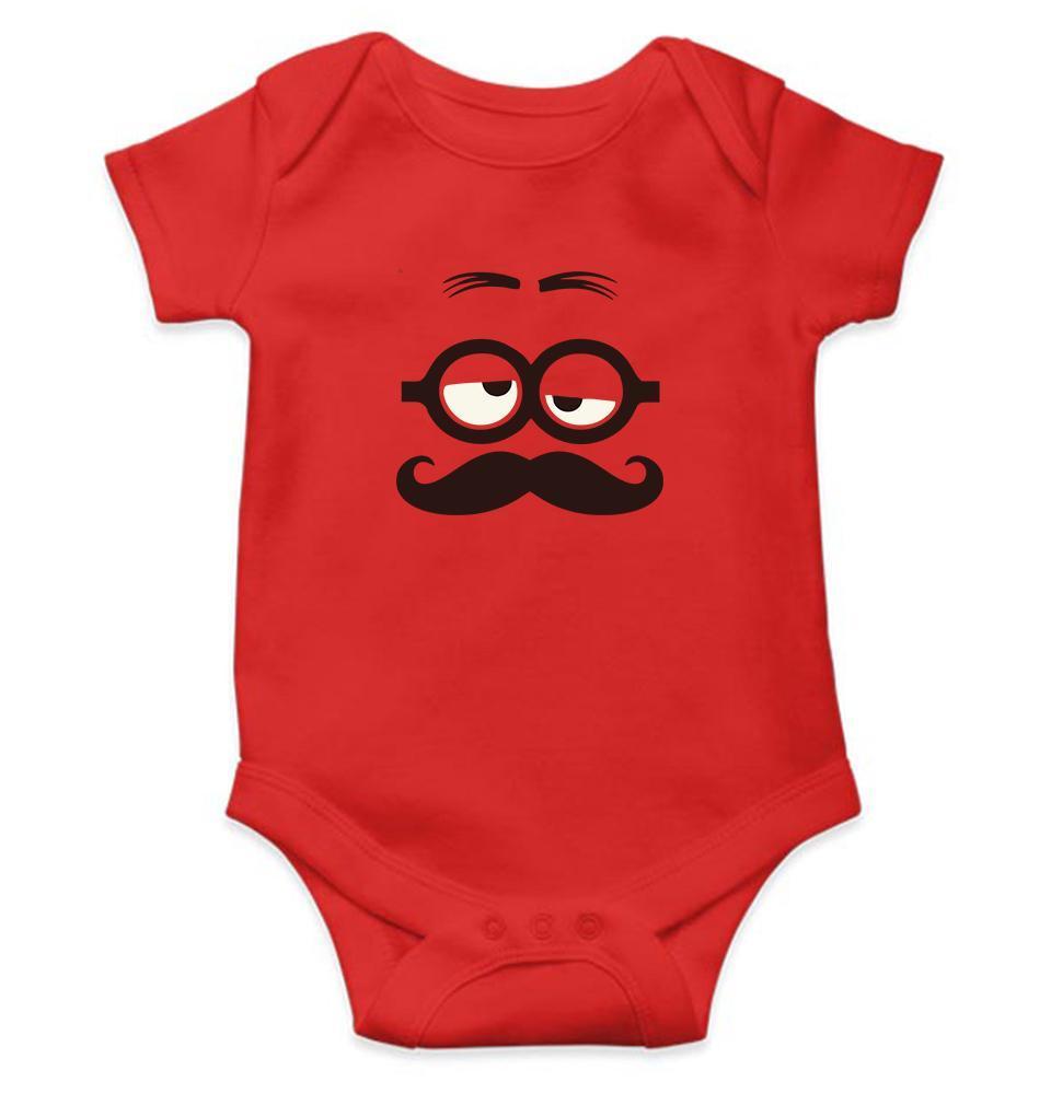 Minion Mustache Face Abstract Rompers for Baby Boy- FunkyTradition FunkyTradition