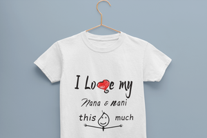 I Love My Nana Nani Half Sleeves T-Shirt For Girls -KidsFashionVilla