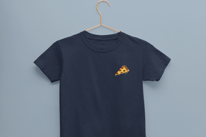 Pizza Minimals Half Sleeves T-Shirt For Girls -KidsFashionVilla