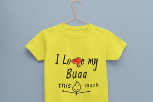 I Love My Bua Half Sleeves T-Shirt For Girls -KidsFashionVilla