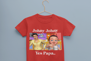 Johny Johny Yes Papa Poem Half Sleeves T-Shirt for Boy-KidsFashionVilla