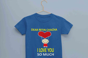 Custom Name I love My Chacha So Much Half Sleeves T-Shirt For Girls -KidsFashionVilla