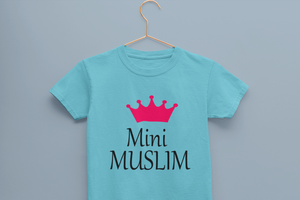 Mini Muslim Eid Half Sleeves T-Shirt For Girls -KidsFashionVilla