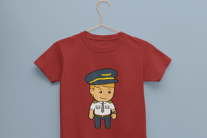 Future Pilot Half Sleeves T-Shirt For Girls -KidsFashionVilla