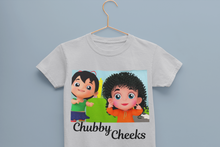 Load image into Gallery viewer, Chubby Cheeks Poem Half Sleeves T-Shirt For Girls -KidsFashionVilla
