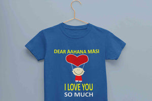 Custom Name I love My Masi So Much Half Sleeves T-Shirt for Boy-KidsFashionVilla