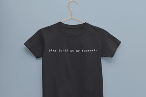 Play Lofi At My Funeral Minimals Half Sleeves T-Shirt For Girls -KidsFashionVilla