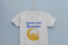 Load image into Gallery viewer, Custom Name First Ramadan Eid Half Sleeves T-Shirt for Boy-KidsFashionVilla
