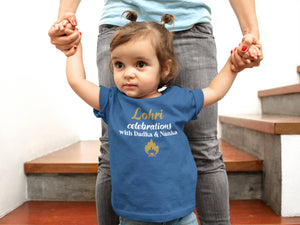 Lohri Celebrations Half Sleeves T-Shirt For Girls -KidsFashionVilla