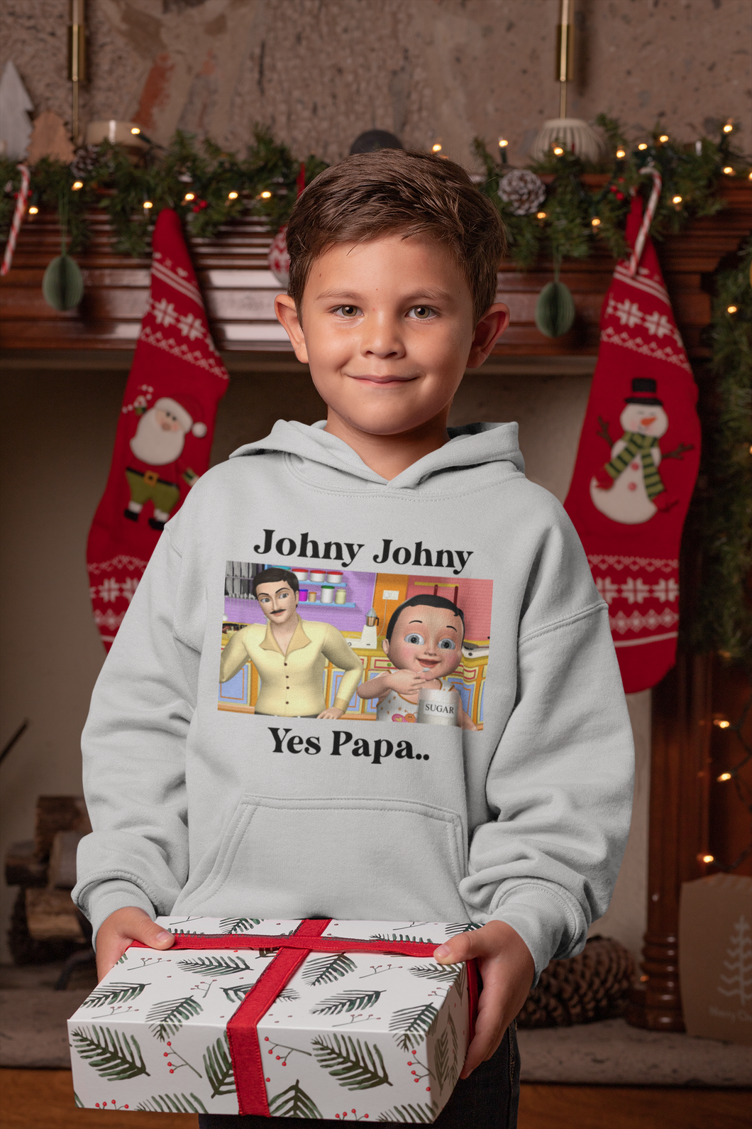 Johny Johny Yes Papa Poem Boy Hoodies-KidsFashionVilla