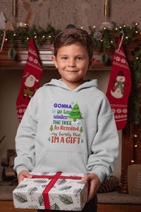 Gift Under Christmas Tree Boy Hoodies-KidsFashionVilla