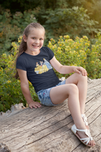 Load image into Gallery viewer, Cute Princess Half Sleeves T-Shirt For Girls -KidsFashionVilla
