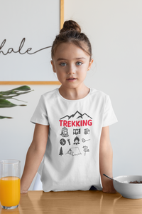 Trekking Half Sleeves T-Shirt For Girls -KidsFashionVilla