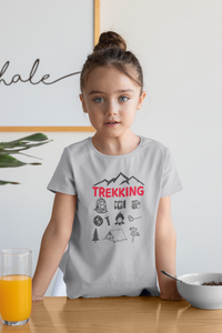 Trekking Half Sleeves T-Shirt For Girls -KidsFashionVilla