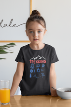 Load image into Gallery viewer, Trekking Half Sleeves T-Shirt For Girls -KidsFashionVilla
