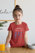 Load image into Gallery viewer, Trekking Half Sleeves T-Shirt For Girls -KidsFashionVilla
