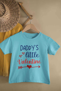 Sorry Boys Daddy Is My Valentine Half Sleeves T-Shirt For Girls -KidsFashionVilla