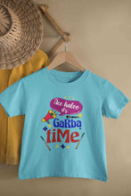 Load image into Gallery viewer, Ae Haloo Its Garba Time Navratri Half Sleeves T-Shirt For Girls -KidsFashionVilla
