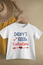 Load image into Gallery viewer, Sorry Boys Daddy Is My Valentine Half Sleeves T-Shirt For Girls -KidsFashionVilla
