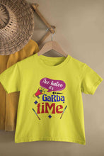 Load image into Gallery viewer, Ae Haloo Its Garba Time Navratri Half Sleeves T-Shirt For Girls -KidsFashionVilla
