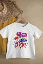 Load image into Gallery viewer, Ae Haloo Its Garba Time Navratri Half Sleeves T-Shirt For Girls -KidsFashionVilla
