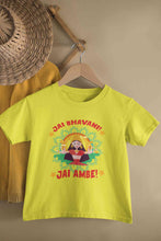 Load image into Gallery viewer, Jai Bhavani Jai Ambe Navratri Half Sleeves T-Shirt For Girls -KidsFashionVilla
