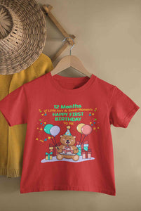 My First Birthday Half Sleeves T-Shirt for Boy-KidsFashionVilla