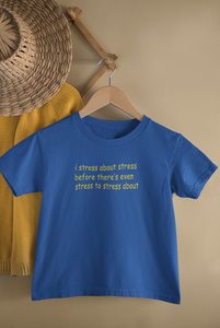 I Stress Minimals Half Sleeves T-Shirt for Boy-KidsFashionVilla