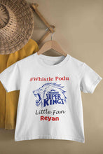 Load image into Gallery viewer, Custom Name IPL CSK Chennai Super Kings Whistle Podu Half Sleeves T-Shirt for Boy-KidsFashionVilla
