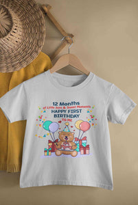 My First Birthday Half Sleeves T-Shirt for Boy-KidsFashionVilla