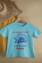 Load image into Gallery viewer, Custom Name IPL CSK Chennai Super Kings Whistle Podu Half Sleeves T-Shirt for Boy-KidsFashionVilla
