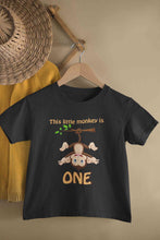 Load image into Gallery viewer, Little Monkey Is One First Birthday Half Sleeves T-Shirt for Boy-KidsFashionVilla
